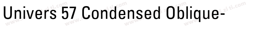 Univers 57 Condensed Oblique字体转换